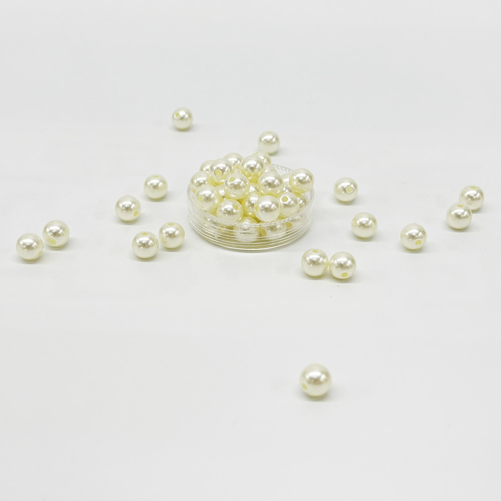 Fiasrel 4/6/8/10/12/14/16/18/20mm Plastic White Pearl Beads DIY Wholesale Jewelry Making Loose Beads