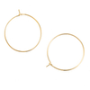 Fiasrel 10/50pais Handmade DIY Earrings Accessories Multi-size Circle Pendant Gold Silver Earring Hoops