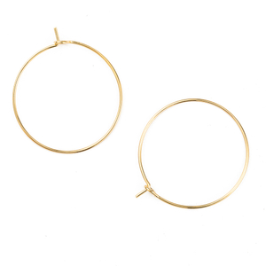 Fiasrel 10/50pais Handmade DIY Earrings Accessories Multi-size Circle Pendant Gold Silver Earring Hoops