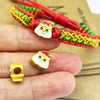 Fiasrel 6pcs Christmas Deer Tree Snowman Hat Beads Christmas Beads for Decorative DIY Jewelry Crafts Making Accessory
