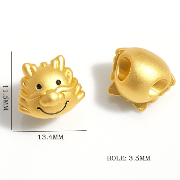 Fiasrel 1pcs 12 Zodiac Beads DIY Charm Smooth Bead Jewelry Making Accessories