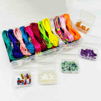 Fiasrel 28pcs 1.5mm 2.0mm 2.5mm Chinese Macrame Knotting Cord Kit for Jewelry Making Bracelet Necklace Earrings
