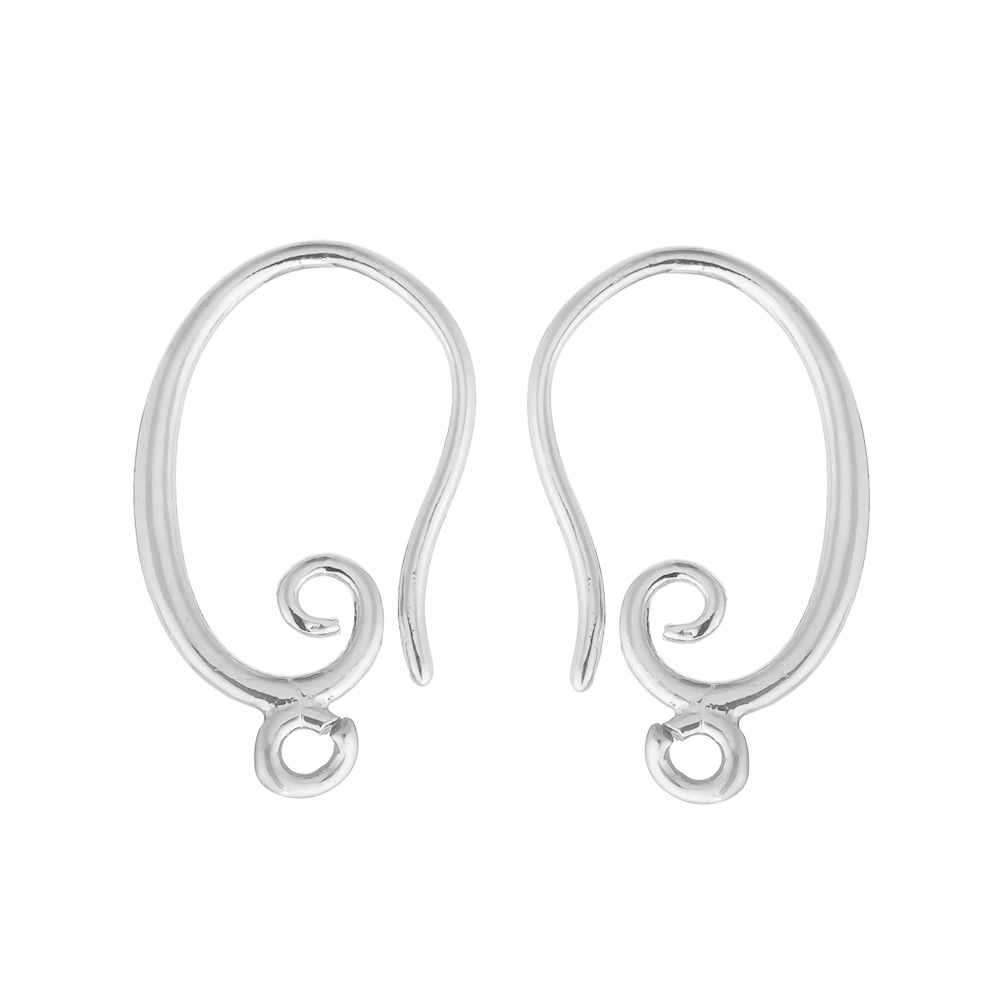 Fiasrel 10pcs/lot Sterling Silver Plated Copper Earring Ear Hooks Leverback Open Earring Findings