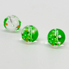 Fiasrel 9pcs Hand-Painted Christmas Glass Beads for DIY Jewelry Making Festive Craft Supplies
