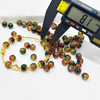 Fiasrel 8mm 10mm Mixed Red and Green Christmas Glass Crackle Bead Festive Gradient Handmade Bead Kit for Jewelry Making DIY Fashion Necklace Earring Keychain & Cellphone Charms Craft