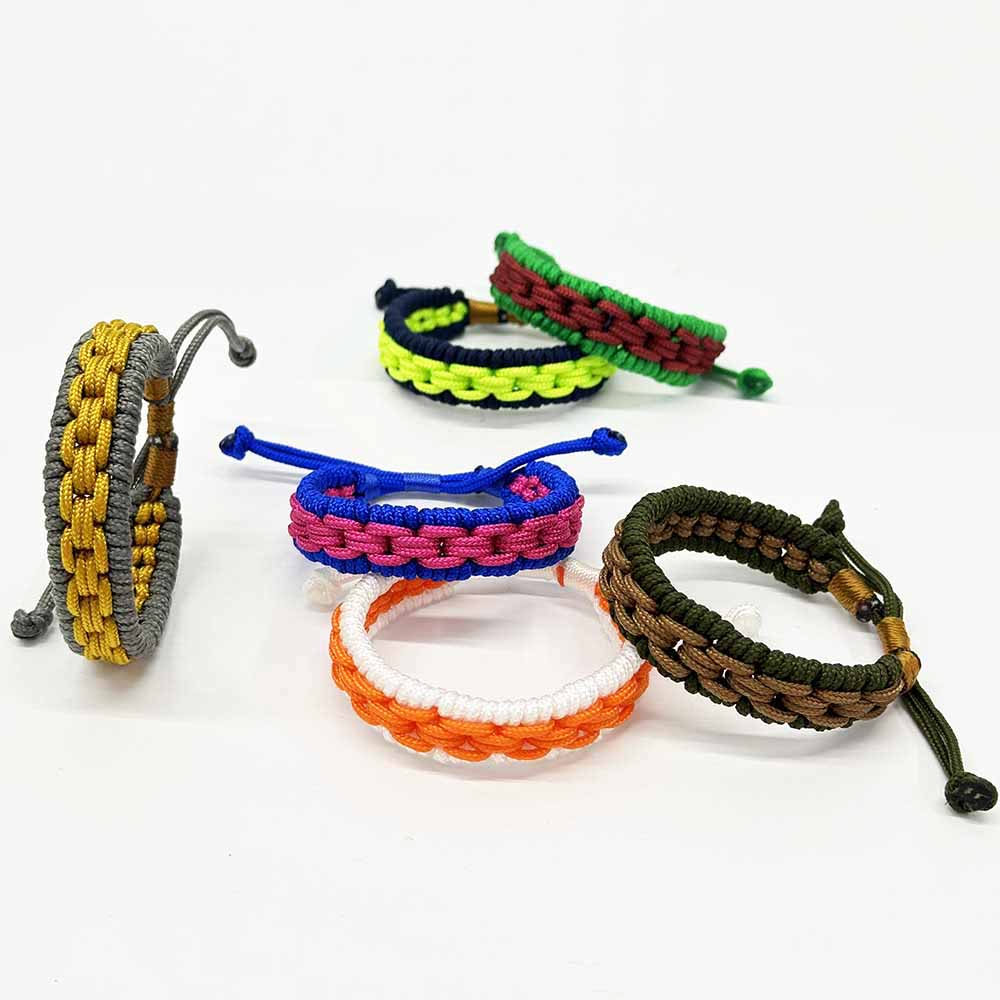 Fiasrel Fiasrel High Quality Adjusted Adjustable Closure Multicolor Paracord Survival Bracelets