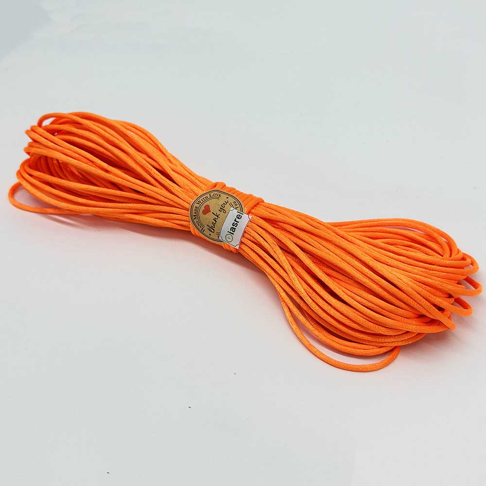 Fiasrel 20 Yards/lot 1.5/2.0/2.5mm Satin Nylon Cord Thread Chinese Knotting Silky Macrame Braided Rope For DIY Tassels Beading Bracelets Necklace Jewelry Making Home Decor Crafts
