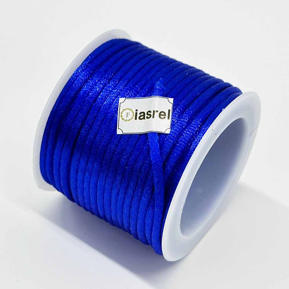 Fiasrel 10 Meters/Roll 2.5MM Nylon Chinese Knotting Silky Macrame Braided Satin Cord for DIY Handmade Bracelet Necklace Handwoven Jewelry Making Craft Supplies