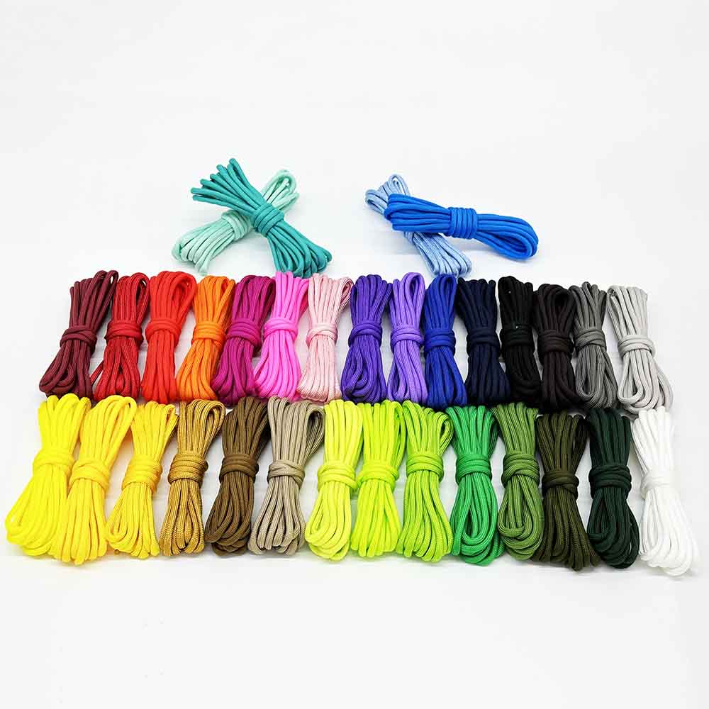 Fiasrel 1 Set 32Colors 7 Strands Core Parachute Cord Outdoor Survival Camo Paracord Outdoor Camping Paracord Rope for Making Jewelry Bracelet Outdoor Activities Crafts Lanyard Dog Collar Supplies