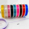 Fiasrel 10rolls/Bucket 0.6mm 0.8mm 1.0mm Mixed Colored Stretchy Jewelry Cord Crystal Elastic String Cord For DIY Crafts Bracelet, Necklace Jewelry Making