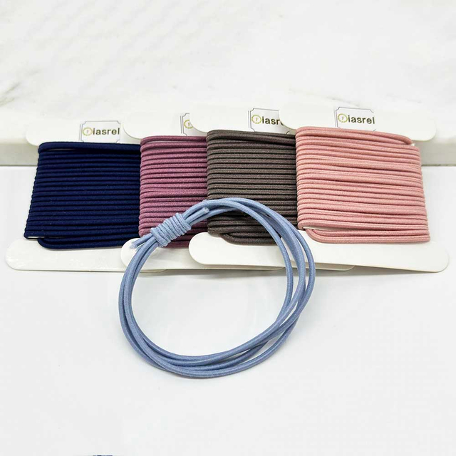 Fiasrel 5pcs High Elasticity Round Elastic Cord 2mm 1 Yards DIY Multicolor Durable Drawstring Rubber Bands Strong Stretchy Band