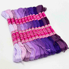 Fiasrel 12pcs Gradient Color Series Cross Stitch Thread Polyester 6-Strand Braided Thread DIY Embroidery Floss Cross Stitch Thread for DIY Embroidery Crafts Handmade Jewelry