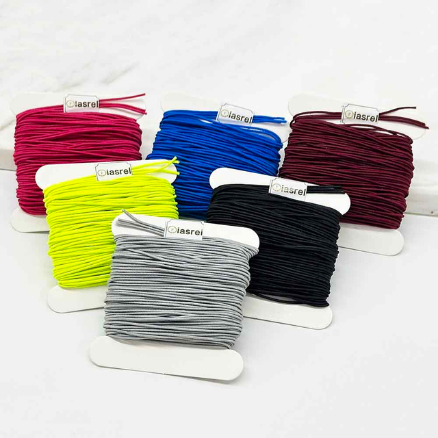 Fiasrel 6pcs 1mm Elastic String Cord Elastic Thread Beading String Cord for Jewelry Making Bracelets Beading DIY Sewing Hook Straps