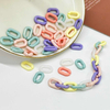 Fiasrel 100pcs Candy Color interlocking beads U-shaped Open Ring Assemblable Chain Links for Bracelet Necklace Earrings DIY Jewelry Making Small Business Supplies