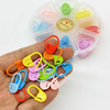 Fiasrel 100pcs/box Mix Color Knitting Crochet Locking Stitch Crochet Latch Needle Clip Hook Colorful Pins Plastic Knitting Needles Tools