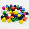 Fiasrel 16mm 10/30/100pcs Round Multicolor Double Hole Spring Toggle Stopper for Shoelaces Bags Drawstrings Paracord