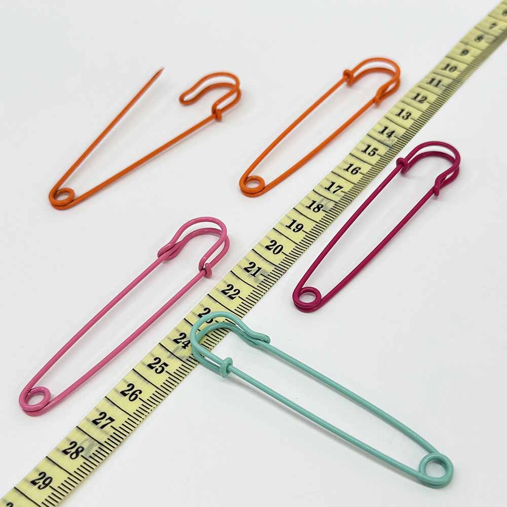 Fiasrel 10pcs 50/63/75/100mm Big Metal Safety Pins Brooch Pins Sewing Tools Mix Base Pins Safety Pins for Jewelry Findings DIY Craft Supplies