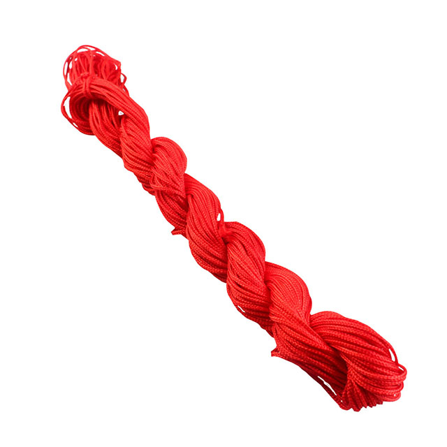 Fiasrel 1pcs 1mm 25Yards Braided Chinese Knot Cord Bracelet Necklace Beading Thread String for DIY Bracelets Jewelry Making Tassel Macrame Accessories