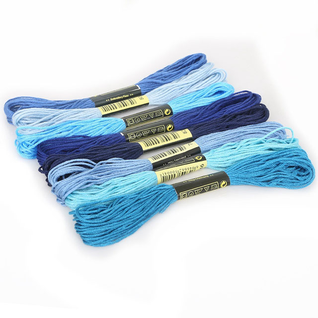 Fiasrel 8pcs Color Jacquard Thread Cotton Thread Embroidery Floss Cross Stitch Thread for DIY Bracelets & Crafts