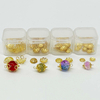 Fiasrel 18K Gold Plated Stainless Steel Tassel Cap Petal End Cap DIY Hollow Flower Metal Loose Spacer Beads Lotus End Bead Cap Filigree for DIY Earrings Jewelry Bracelet Necklace Accessories Making