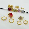 Fiasrel 18K Gold Plated Stainless Steel Tassel Cap Petal End Cap DIY Hollow Flower Metal Loose Spacer Beads Lotus End Bead Cap Filigree for DIY Earrings Jewelry Bracelet Necklace Accessories Making