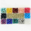 Fiasrel 6mm 8mm Mixed Color Acrylic Bead Box for DIY Handmade Bracelet Necklace Accessory Beading Material Supplies