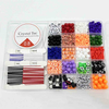 Fiasrel 1Box 24-Grid Halloween Acrylic Round Beads Kit: Halloween Friendship Beads Clay Beads fro DIY Beaded Bracelet Necklace Ring Earring Jewelry Supplies Festive Decoration