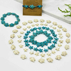 Fiasrel 1 Box 100pcs Artificial Turquoise Turtles Starfish Shape Beads for Making Bracelets Necklaces Earrings Keychains Pendants Accessories
