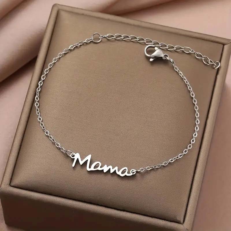 Fiasrel Stainless Steel Bracelet Fashion Chain Bracelet Mother's Day Gift