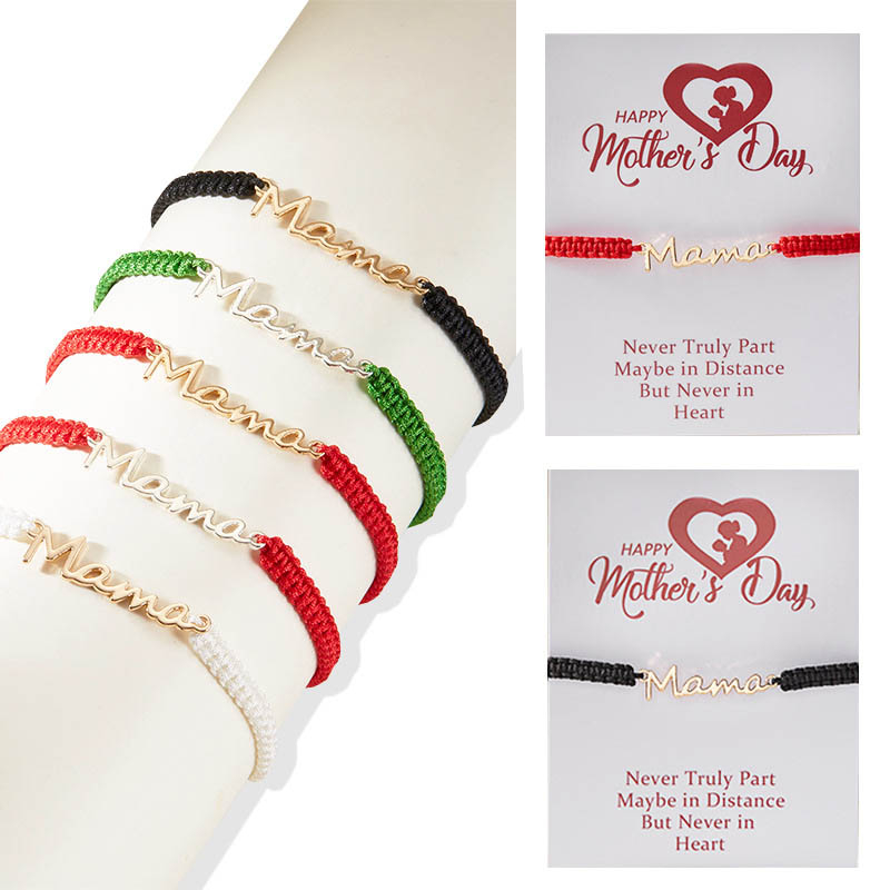 Fiasrel Letters Rope Adjustable Charm Making Bracelet