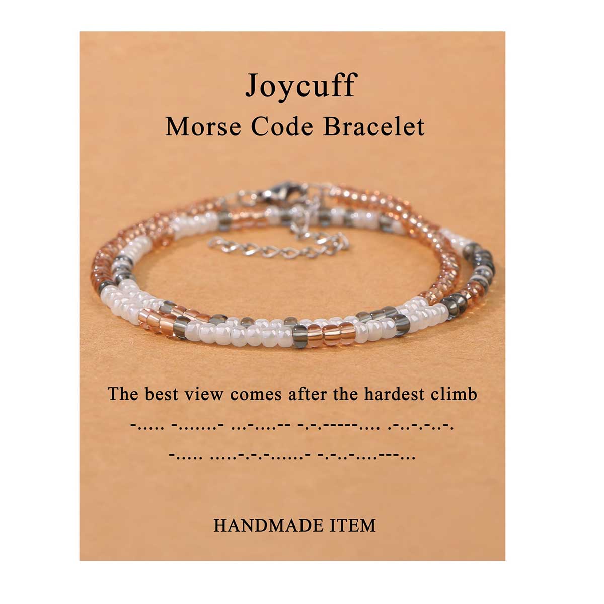 Fiasrel Inspirational Minimalist Picasso Stone Beaded Bracelet Adjustable Stainless Steel Bangles 