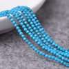 Fiasrel 1bundle 2-4mm Turquoise Glass Beads & Blue Semi-Finished Beads - for DIY Bracelet, Necklace and Tassel Inlay Craft 