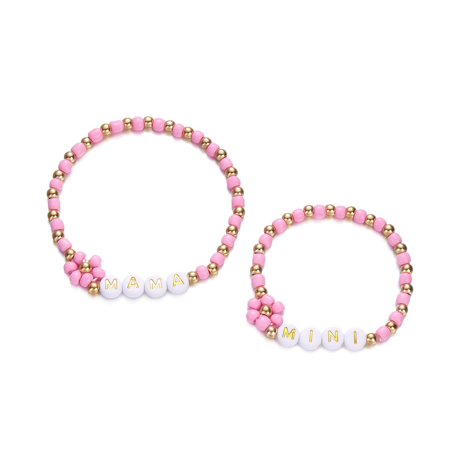 Fiasrel Hot Selling Letter Bead Parent-child Bracelet Set Fashionable Thanksgiving Mother's Day Bead Bracelet Small