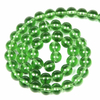 Fiasrel 1bundle DIY Green Handmade Glass Beads - High-Gloss Round Glass Beads for Buddhist Bracelets 