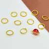 Fiasrel 50/200pcs 8/10mm Silvery Golden Ring Bead Frame Oval Spacer Bead Connectors for DIY Necklace Bracelet Earrings Charms Jewelry Making Supplies
