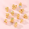 fiasrel 1bundle Sweet 12 Zodiac Gold-Filled Beaded Charms - High Color Retention DIY Bracelet Making 