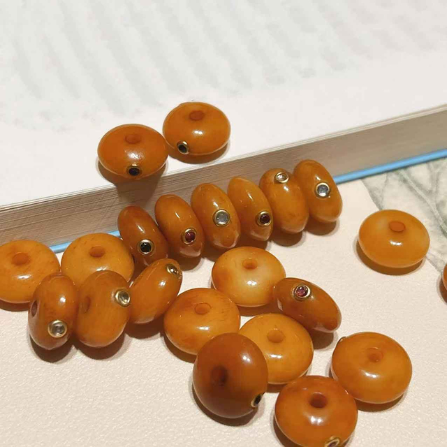 fiasrel Handmade Yak Bone Spacer Beads with Tibetan Silver Inlays – Boho Jewelry Supplies