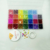 fiasrel 1bundle 28-Color Pointed & Faceted Bead Set Crystal Glass-Cut Acrylic Beads for DIY