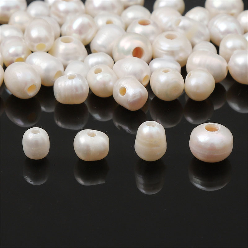 fiasrel 1bundle Natural Freshwater Pearl DIY Jewelry Supplies for Handmade Bracelets & Necklaces