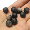 fiasrel 1bundle 8-14mm Silver Sheen Obsidian Raw Natural Stone Loose Beads DIY Handmade Matte Moon Meteorite Round Spacer Beads