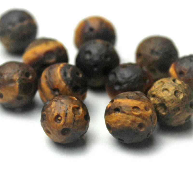 fiasrel 1bundle 8-12mm Tiger's Eye Meteorite Beaded DIY Handmade Stone Beads Matte Beaded Bracelet Planet Pendant Necklace & Earrings