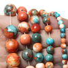 fiasrel 1bundle Orange-Red Raindrop Stone Round Beads – DIY Handmade Jewelry Beading Supplies