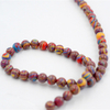 fiasrel 1bundle Round Natural Stones & Simulated Malachite Loose Beads for DIY Necklace Making