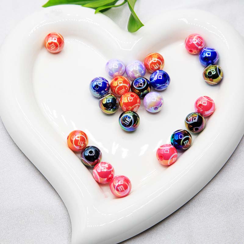 fiasrel 1bundle 16mm Acrylic Printed Beads – Twelve Zodiac Signs Printed Beads, Handmade Beaded Phone Strap Keychain Accessories