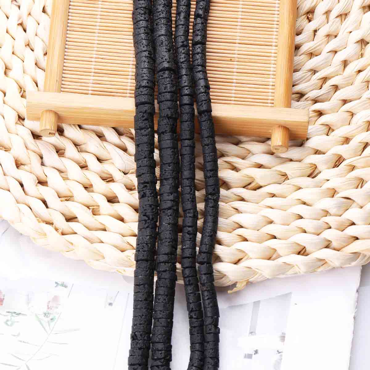 fiasrel 1bundle Volcanic Stone Spacer Beads - Loose DIY Beads for Handmade Fashion Bracelets & Necklaces 