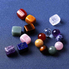 fiasrel 1bundle Rainbow Yoga Set - 8 Natural Gemstone BeadsClear Quartz for DIY Jewelry Making