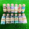 fiasrel 1bundle Natural Crystal Chips in Bottle - Small Granule Aroma Diffuser Stones & Wish Bottle/Dream Jar Labels