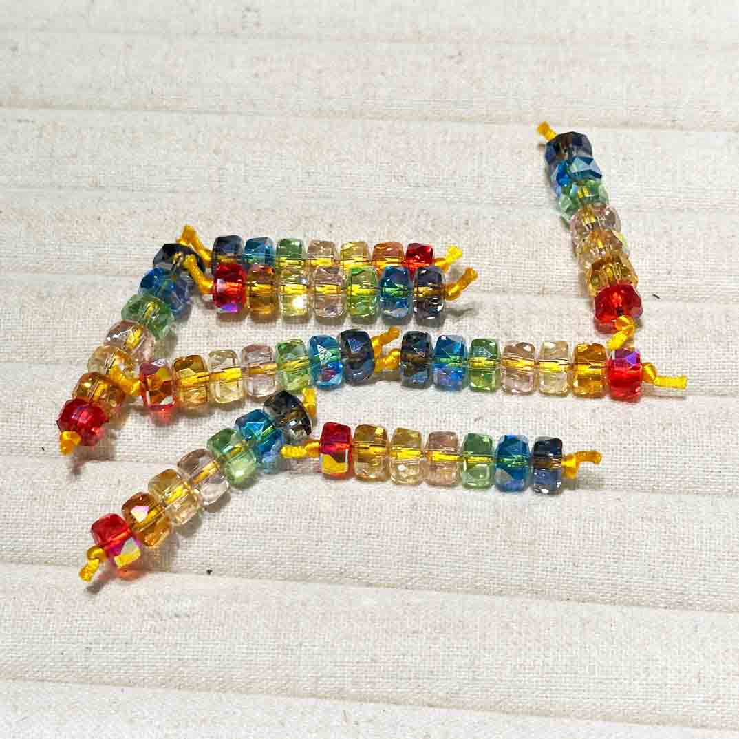 fiasrel 1bundle 5x8mm Czech Faceted Glass Abacus Beads - Antique-Style Jewelry