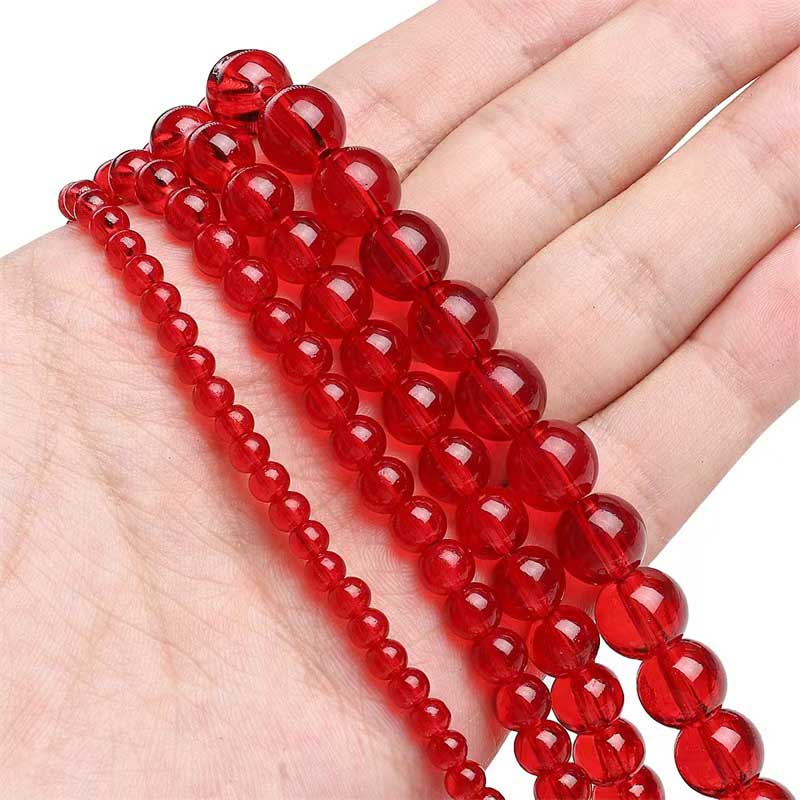 Fiasrel 1bundle 4mm-10mm Round Natural Stone Beads Bracelet Healing Crystal Loose Gemstone Stone Round Beads for Jewelry Making