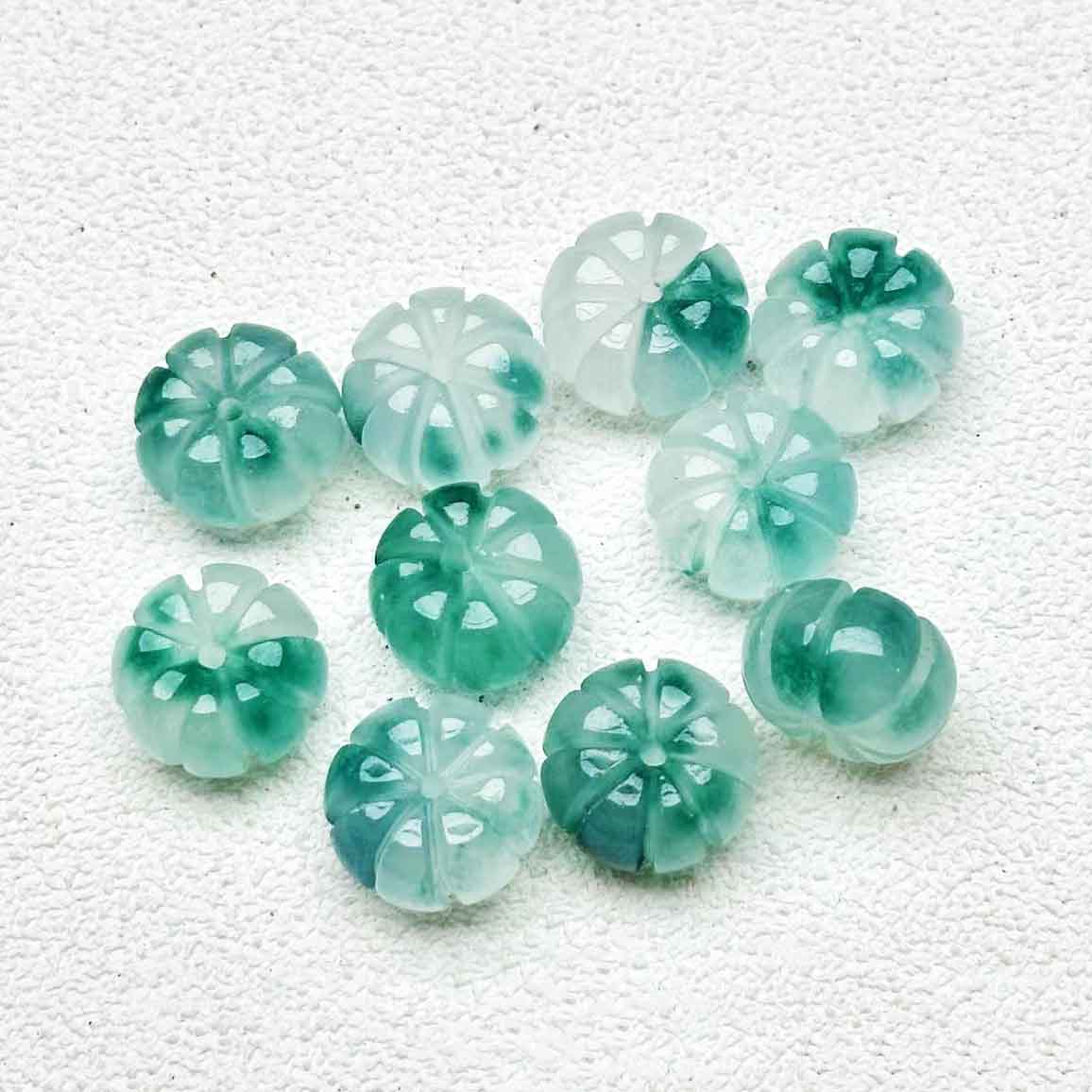 fiasrel 1bundle Ink-Patterned Agate Beads – Pumpkin & Gourd Abacus Beads for DIY Zen Jewelry, Bracelets & Pendants